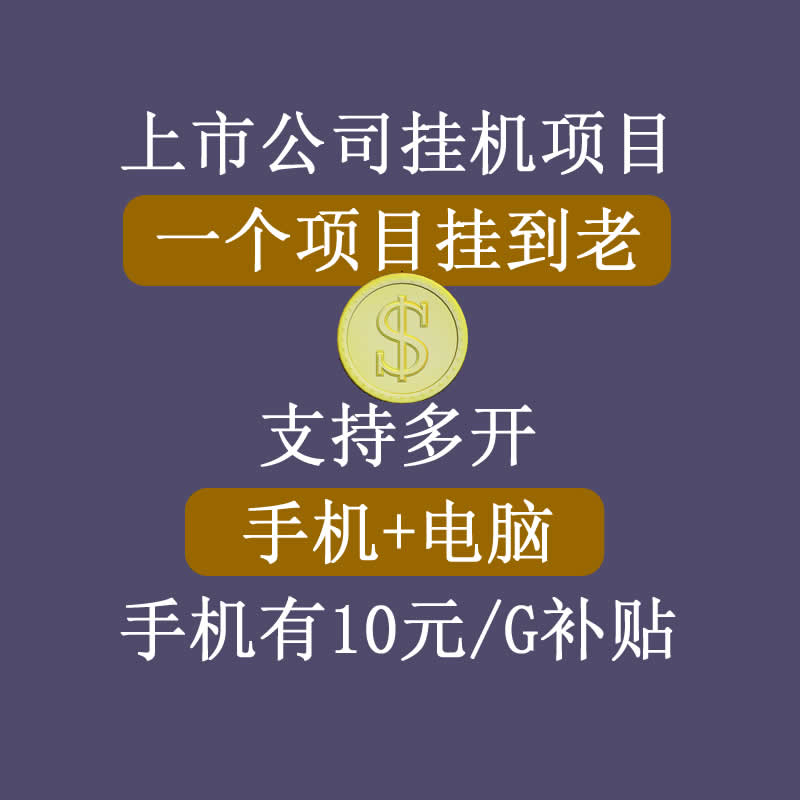 正规挂机项目,支持手机电脑一起挂,支持虚拟机多开,可以挂到老